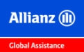 Logo di Allianz Global Assistance con sfondo blu e rosso.